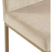 Tabouret de bar contemporain à hauteur de comptoir Diego - Ensemble de 2 - Beige