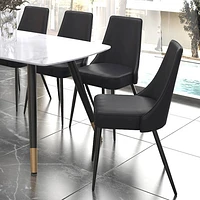 Koda Modern Faux Leather Dining Chair - Set of 2 - Black