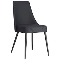 Koda Modern Faux Leather Dining Chair - Set of 2 - Black