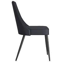 Koda Modern Faux Leather Dining Chair - Set of 2 - Black