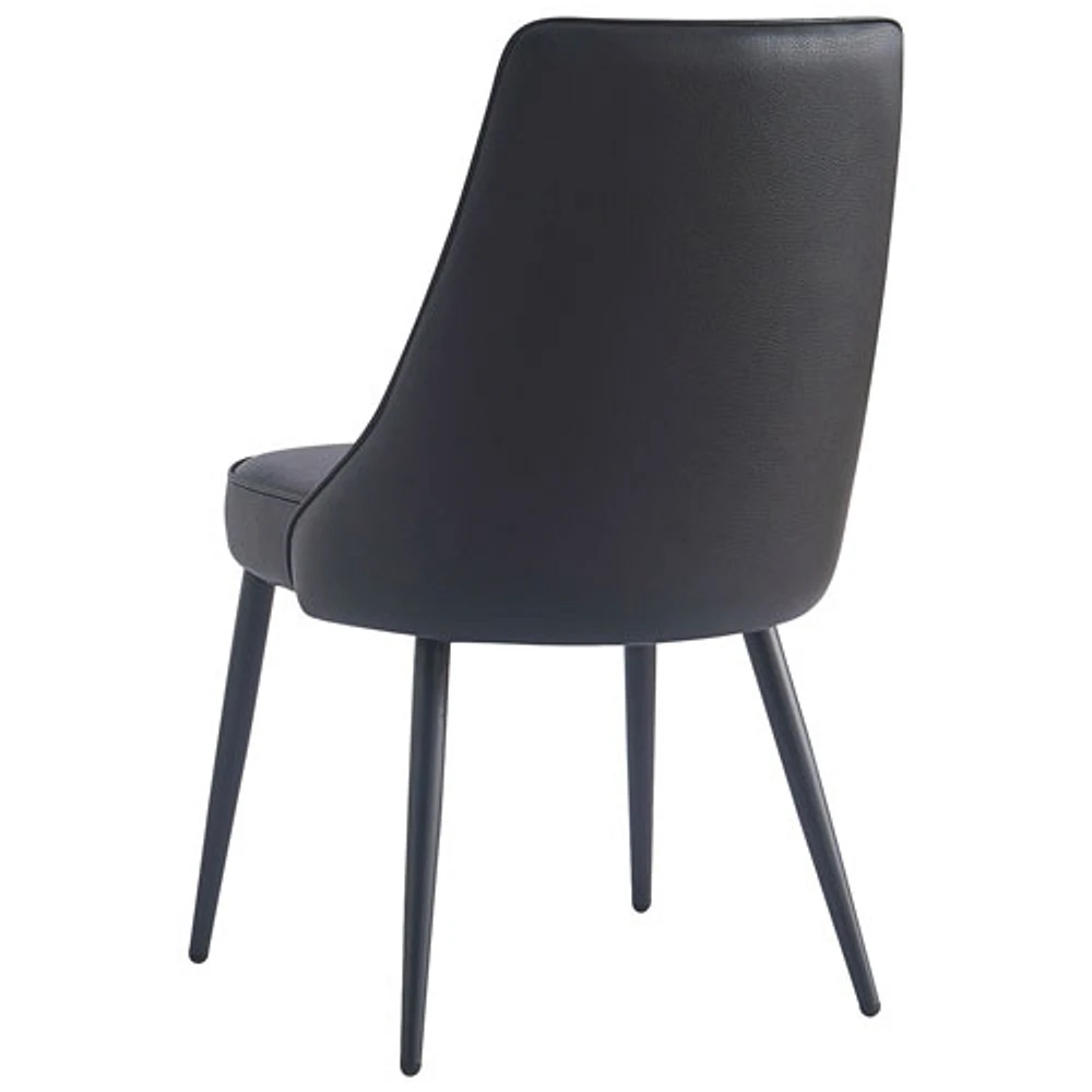 Koda Modern Faux Leather Dining Chair - Set of 2 - Black