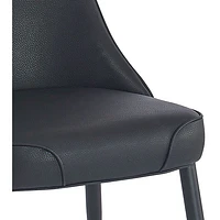 Koda Modern Faux Leather Dining Chair - Set of 2 - Black