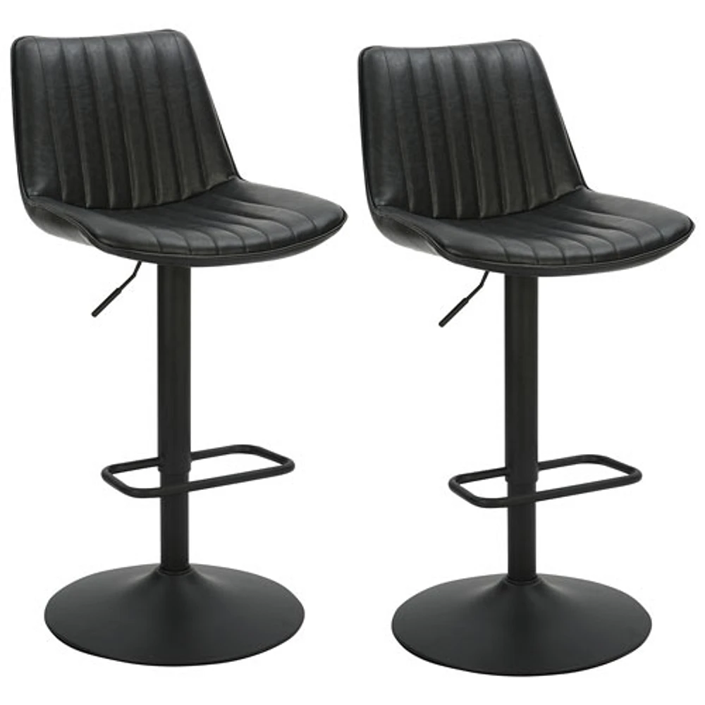 Kosi Contemporary Adjustable Height Air-Lift Barstool - Set of 2