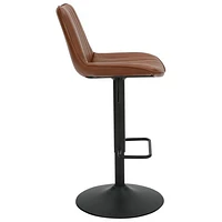 Kosi Contemporary Adjustable Height Air-Lift Barstool - Set of 2 - Saddle