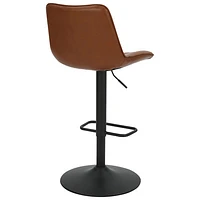 Kosi Contemporary Adjustable Height Air-Lift Barstool - Set of 2 - Saddle