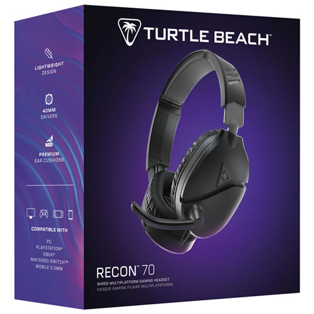 Turtle Beach Recon 70 Gaming Headset for PC/PlayStation/XBox/Switch - Black - Only at Best Buy