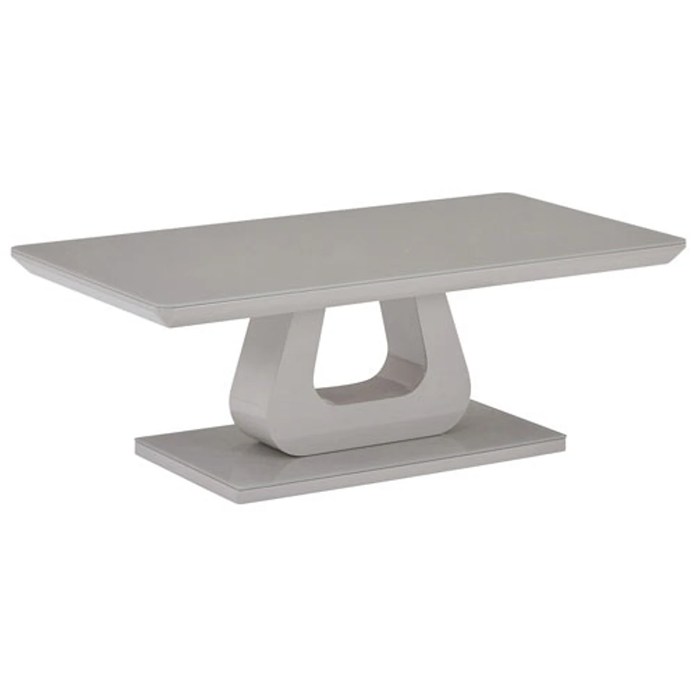 Table basse rectangulaire contemporaine Corvus - Gris chaud