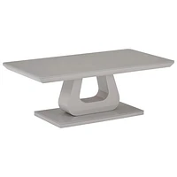 Table basse rectangulaire contemporaine Corvus - Gris chaud