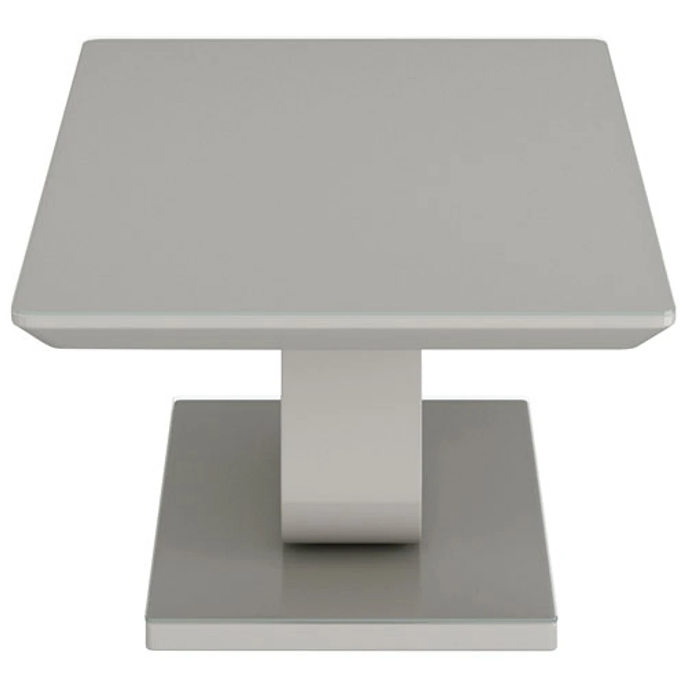 Table basse rectangulaire contemporaine Corvus - Gris chaud