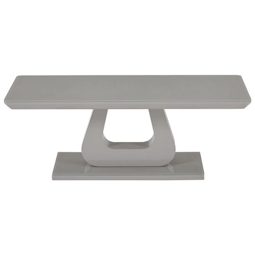 Table basse rectangulaire contemporaine Corvus - Gris chaud