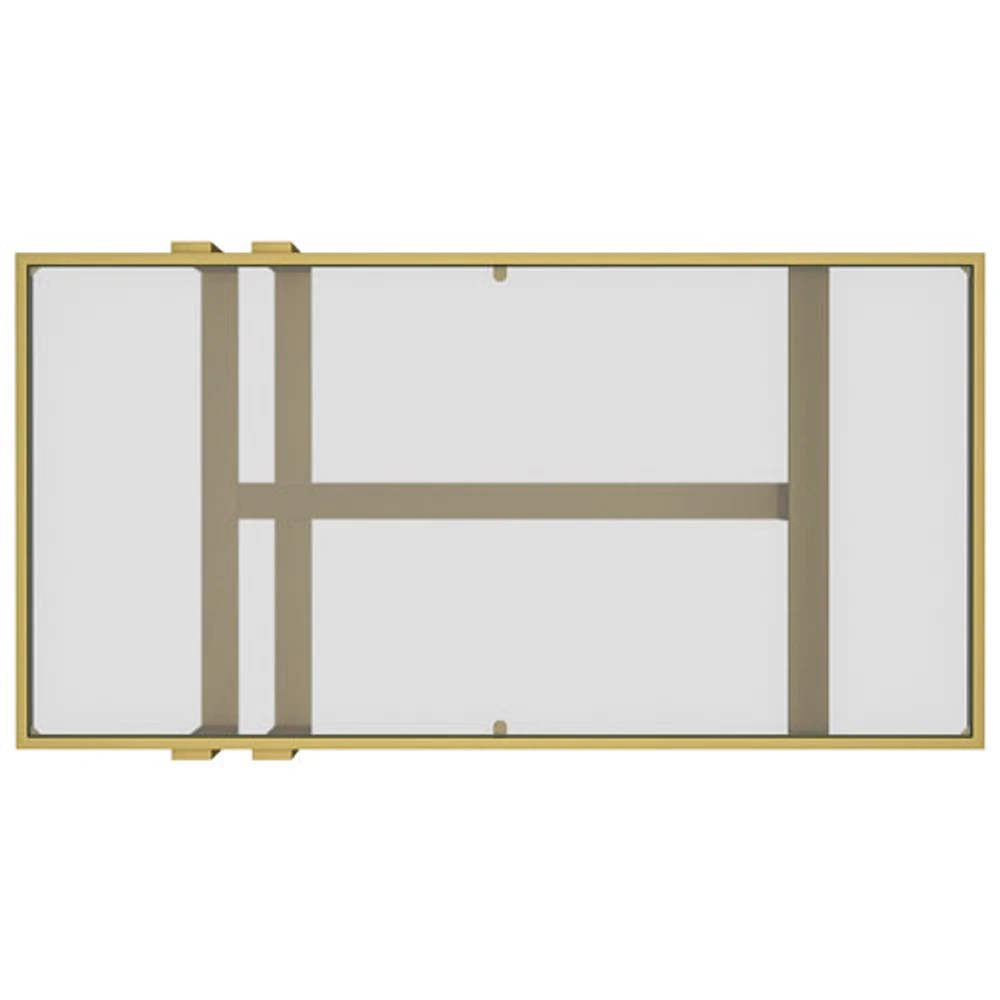 Paxton Contemporary Rectangular Coffee Table - Brushed Gold