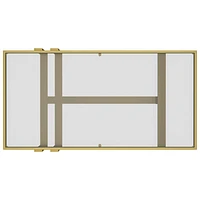 Paxton Contemporary Rectangular Coffee Table - Brushed Gold