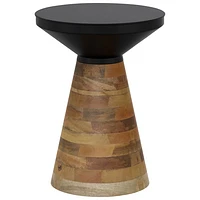 Ensemble de 2 tables rondes contemporaines Boden - Noir/Noyer