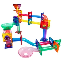 PicassoTiles Magnetic Marble Run Set - 71 Pieces (PTG71)