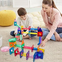 PicassoTiles Magnetic Marble Run Set - 71 Pieces (PTG71)