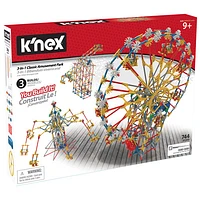 K'NEX 3-in-1 Classic Amusement Park Building Set - 744 Pieces (17035)