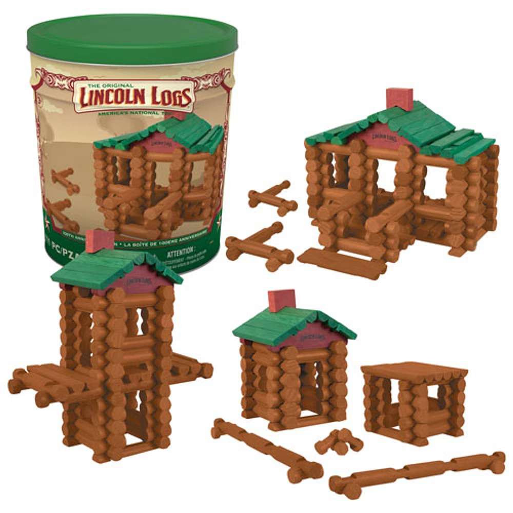 Lincoln Logs 100th Anniversary Tin - 111 Pieces (00854)