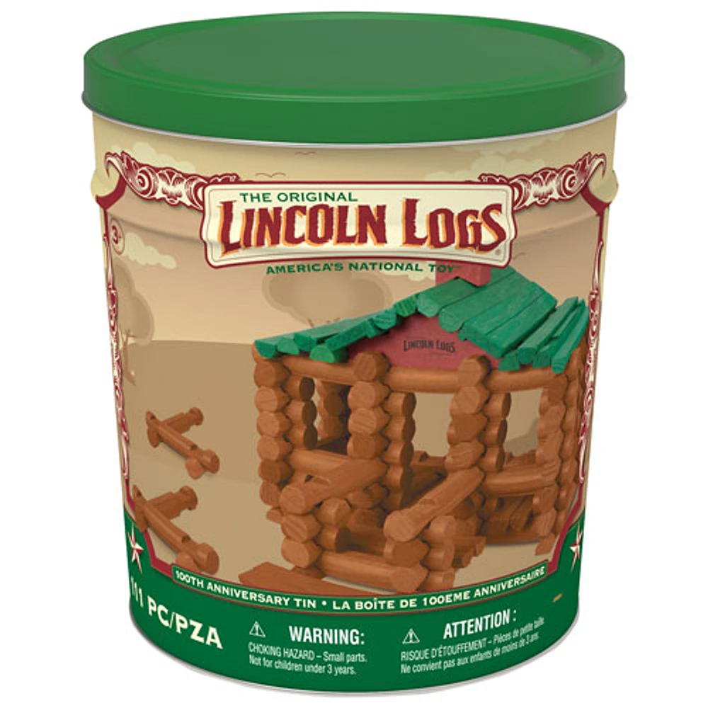 Lincoln Logs 100th Anniversary Tin - 111 Pieces (00854)