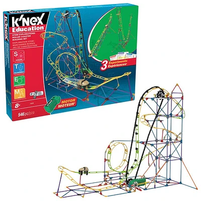 Jeu de construction de montagnes russes Explosion STEM Explorations de K'NEX Education - 546 pièces (77078)