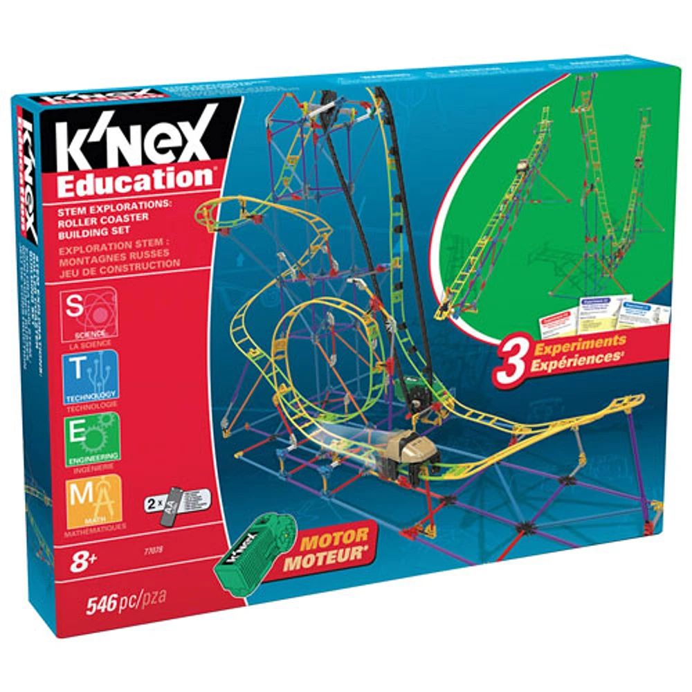 K’NEX Education STEM Explorations Roller Coaster Building Set - 546 Pieces (77078)