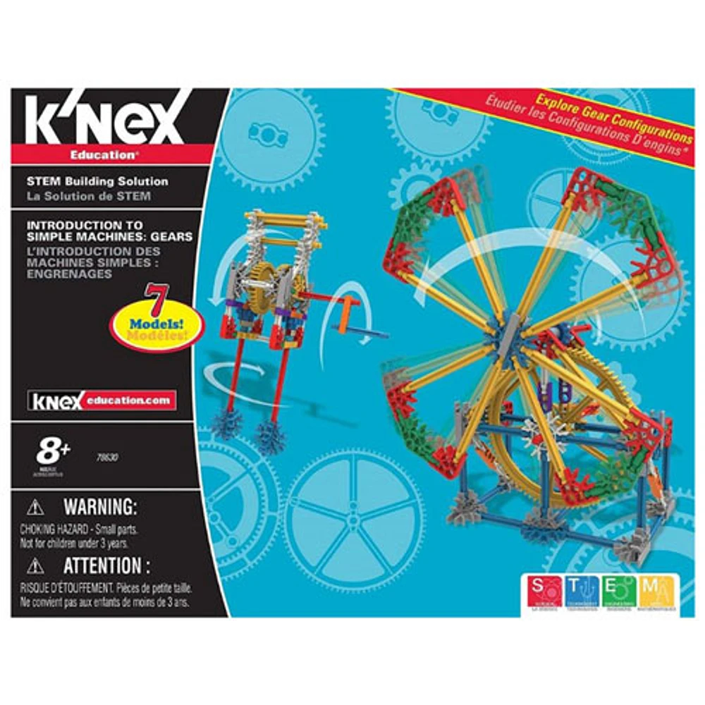 K'NEX Education Intro to Simple Machines Gears Set - 198 Pieces (78630)