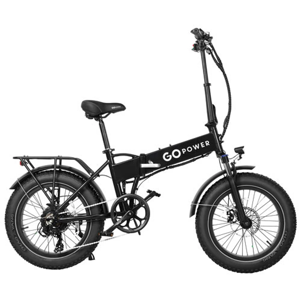 GoPowerBike GoExpress Foldable Electric City Bike (500W Motor/ 72km Range/ 32km/h Top Speed) - Black