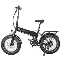 GoPowerBike GoExpress Foldable Electric City Bike (500W Motor/ 72km Range/ 32km/h Top Speed) - Black