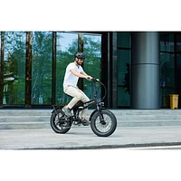 GoPowerBike GoExpress Foldable Electric City Bike (500W Motor/ 72km Range/ 32km/h Top Speed) - Black