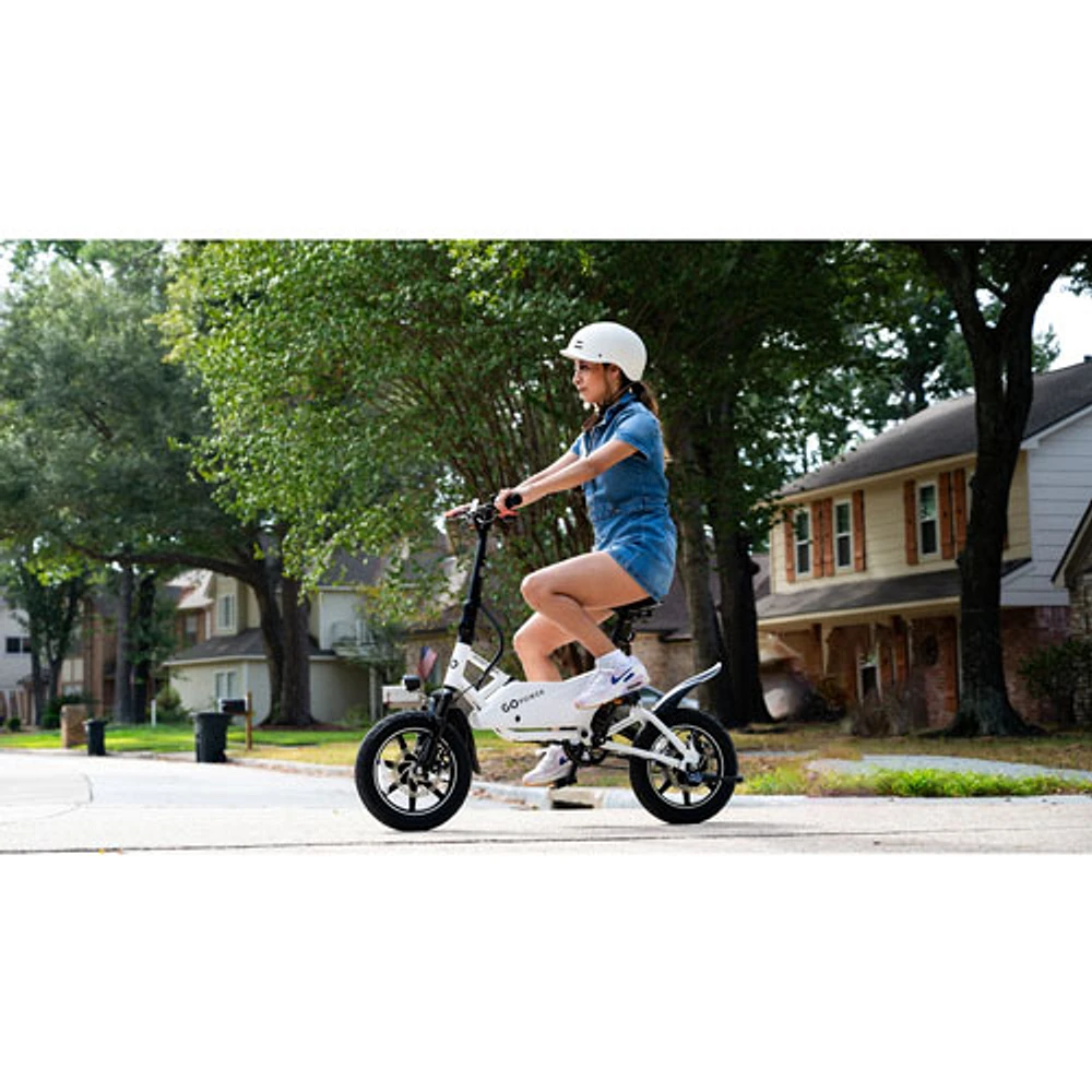 GoPowerBike GoSpyder Compact Foldable Electric City Bike (350W Motor /40km Range /24km/h Top Speed