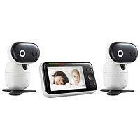 Interphone de surveillance vidéo motorisé Wi-Fi HD de 5 po de Motorola (PIP1610CS-2) - Paquet de 2