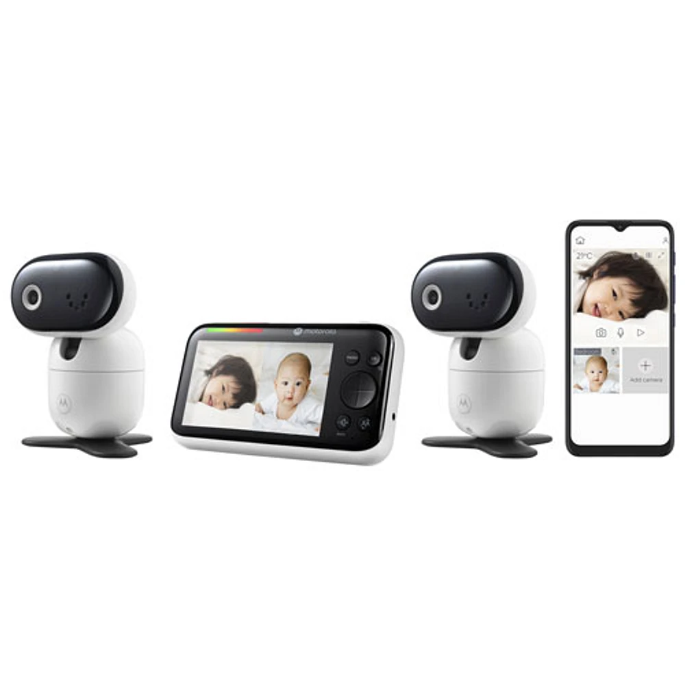 Motorola 5" Wi-Fi HD Motorized Video Baby Monitor (PIP1610CS-2) - 2 Pack