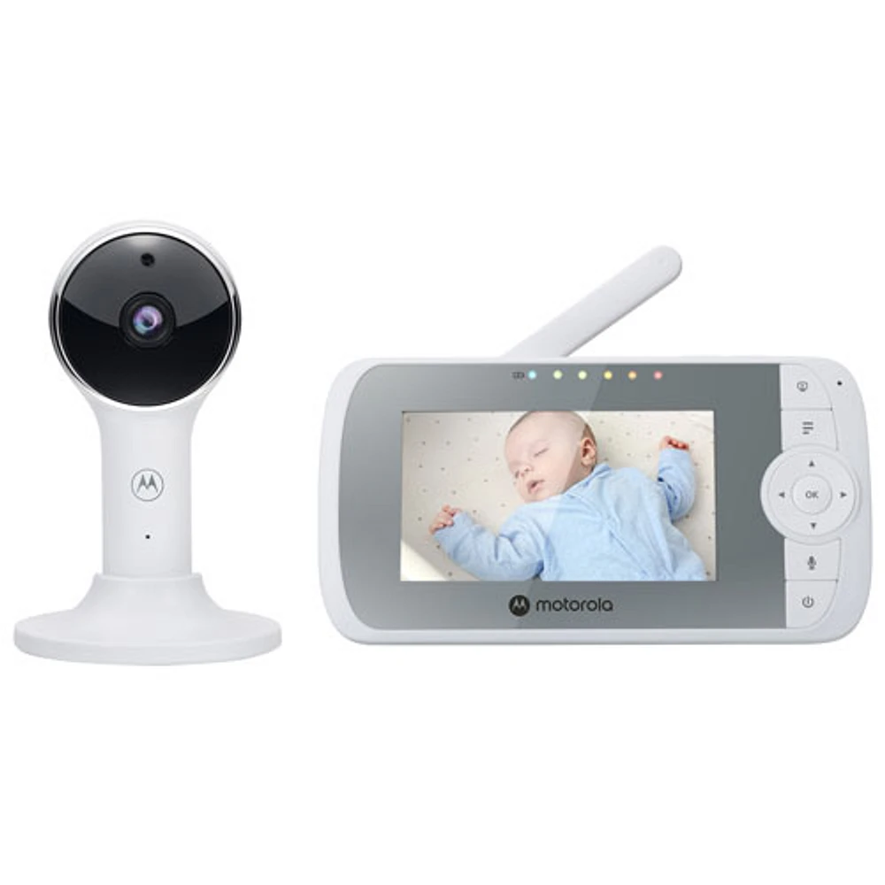 Motorola 4.3" Wi-Fi Full HD Video Smart Baby Monitor (VM64) - White