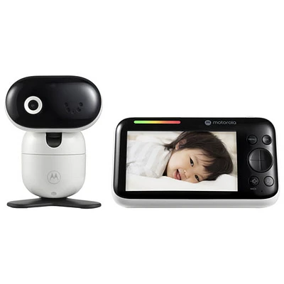 Motorola 5" HD Video Motorized Baby Monitor with LED Sound Level Indicator (PIP1610) - White