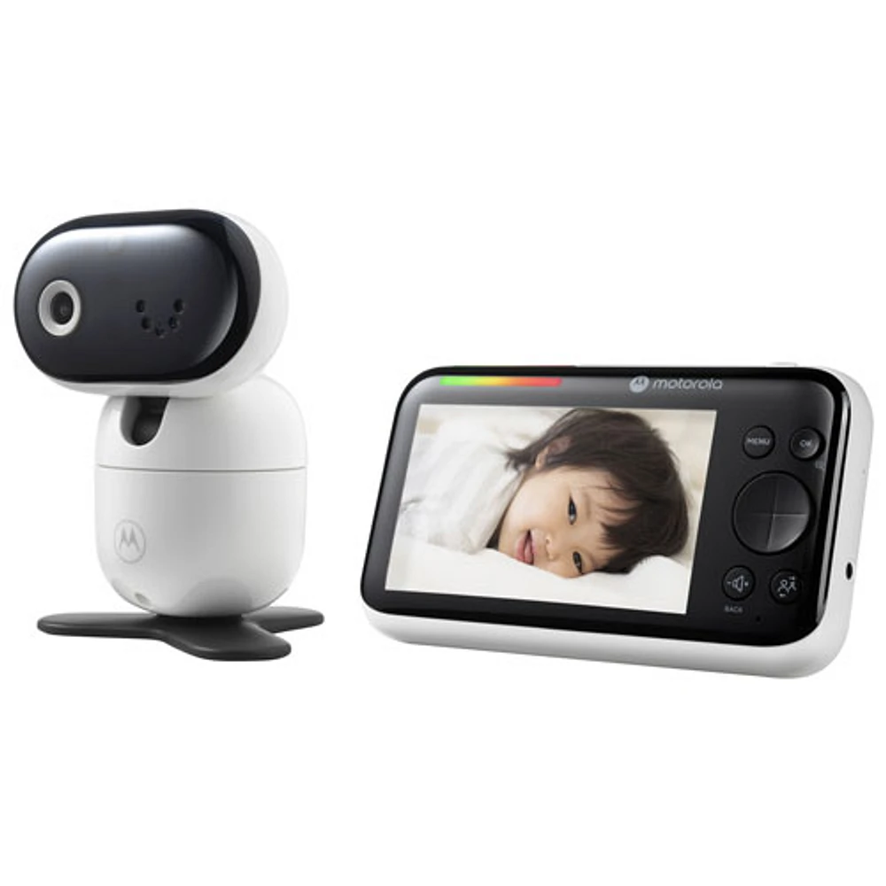 Motorola 5" HD Video Motorized Baby Monitor with LED Sound Level Indicator (PIP1610) - White