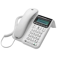 Motorola Corded Telephone With Answering Machine (CT610) - White