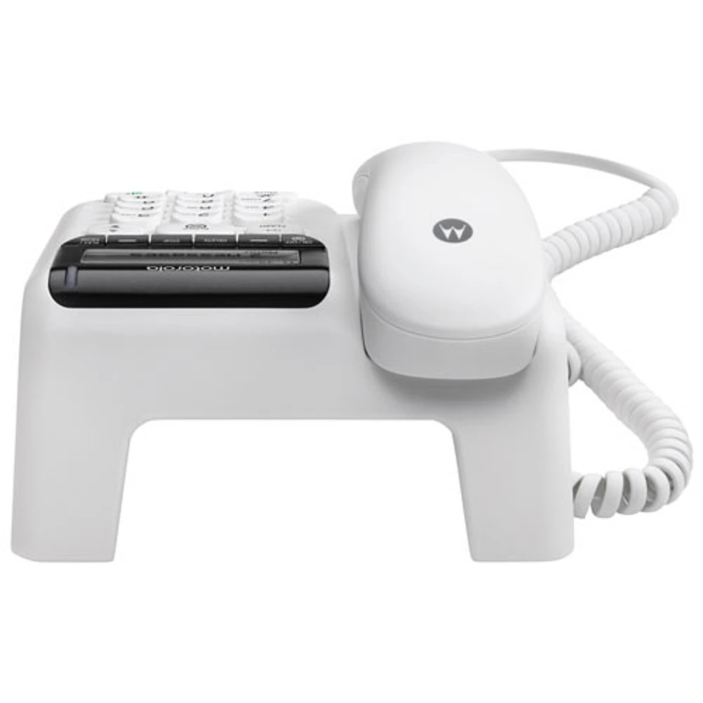 Motorola Corded Telephone With Answering Machine (CT610) - White