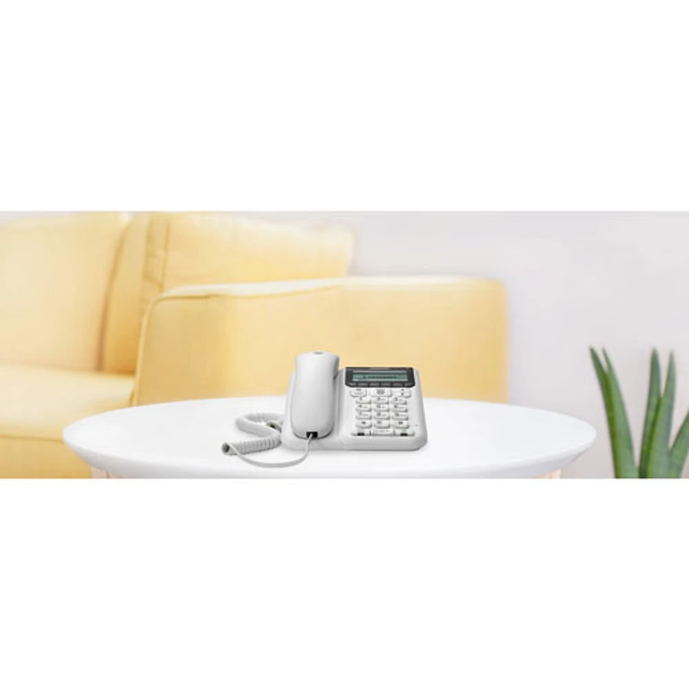 Motorola Corded Telephone With Answering Machine (CT610) - White