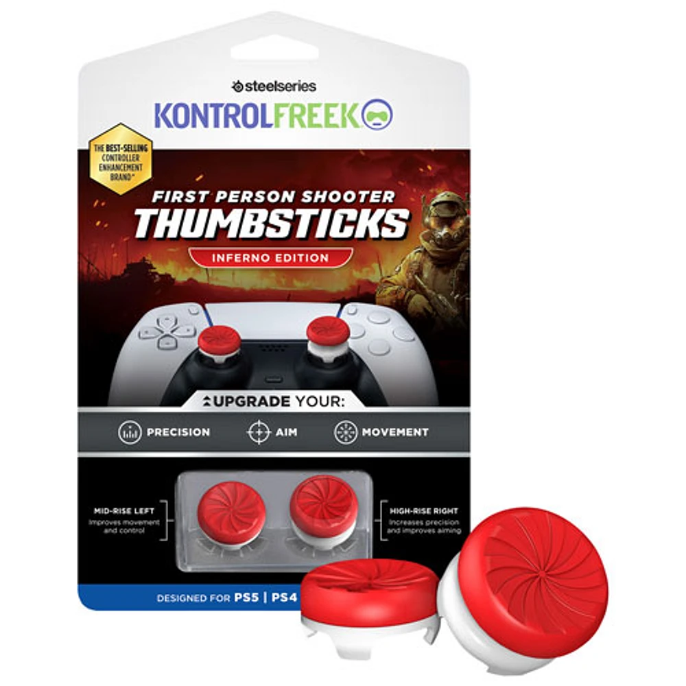 KontrolFreek Performance Thumbsticks Inferno Edition for Xbox Series X - Red/White