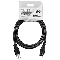 Best Buy Essentials 2m (6 ft.) C5 Clover Leaf Power Cord (BE-HC5PC24-C) - Black