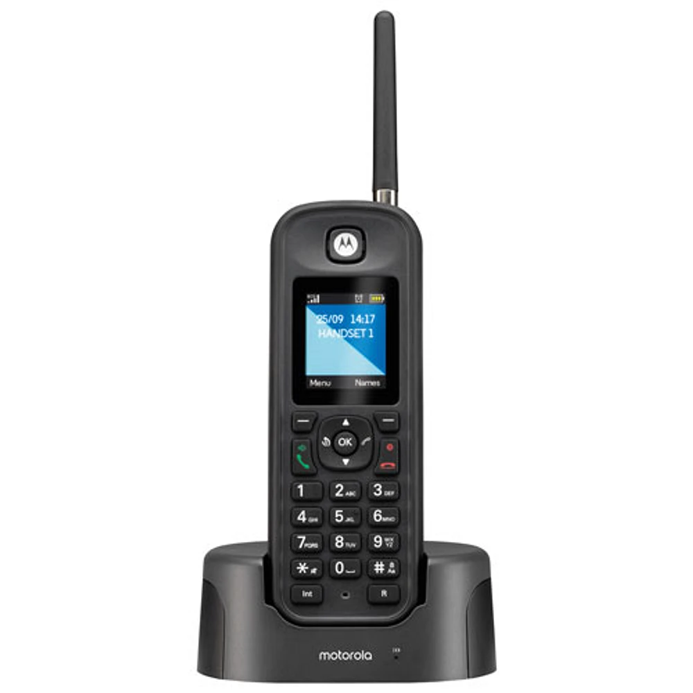 Téléphone d'extérieur sans fil à 2 combinés DECT 6.0 O21 de Motorola - Noir