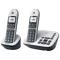 Motorola CD501 DECT 6.0 2-Handset Cordless Phone - White