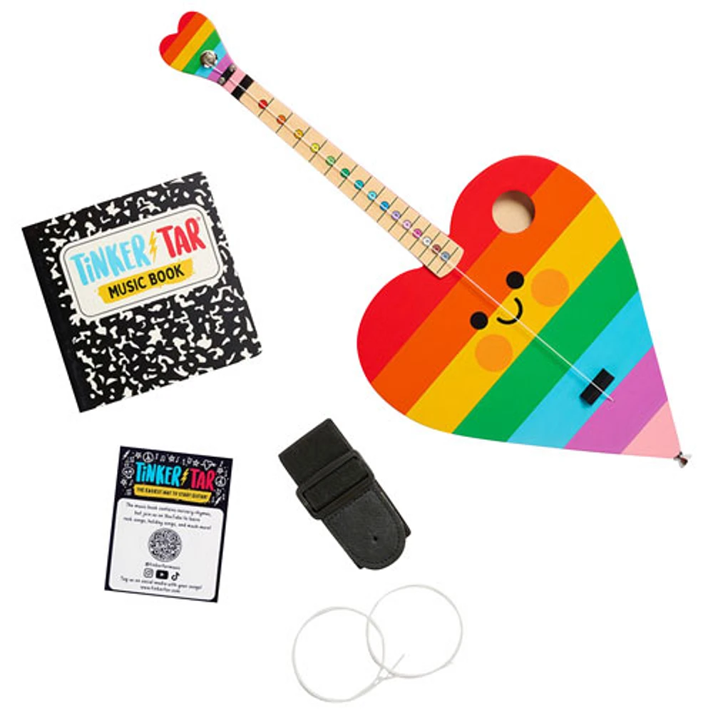 Guitare arc-en-ciel en forme de coeur TinkerTar de Buffalo Games (48007) - Anglais