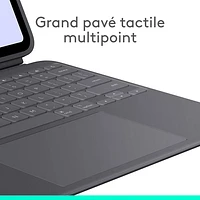 Étui-clavier Combo Touch de Logitech avec pavé pour iPad Pro 13 po (7e gén.) - Graphite - Anglais