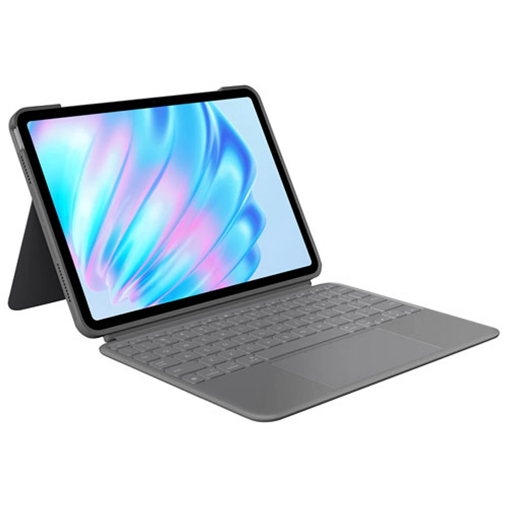 Étui-clavier Combo Touch de Logitech avec pavé pour iPad Air 11 po (4e/5e/6e gén.) - Gris Oxford - Anglais