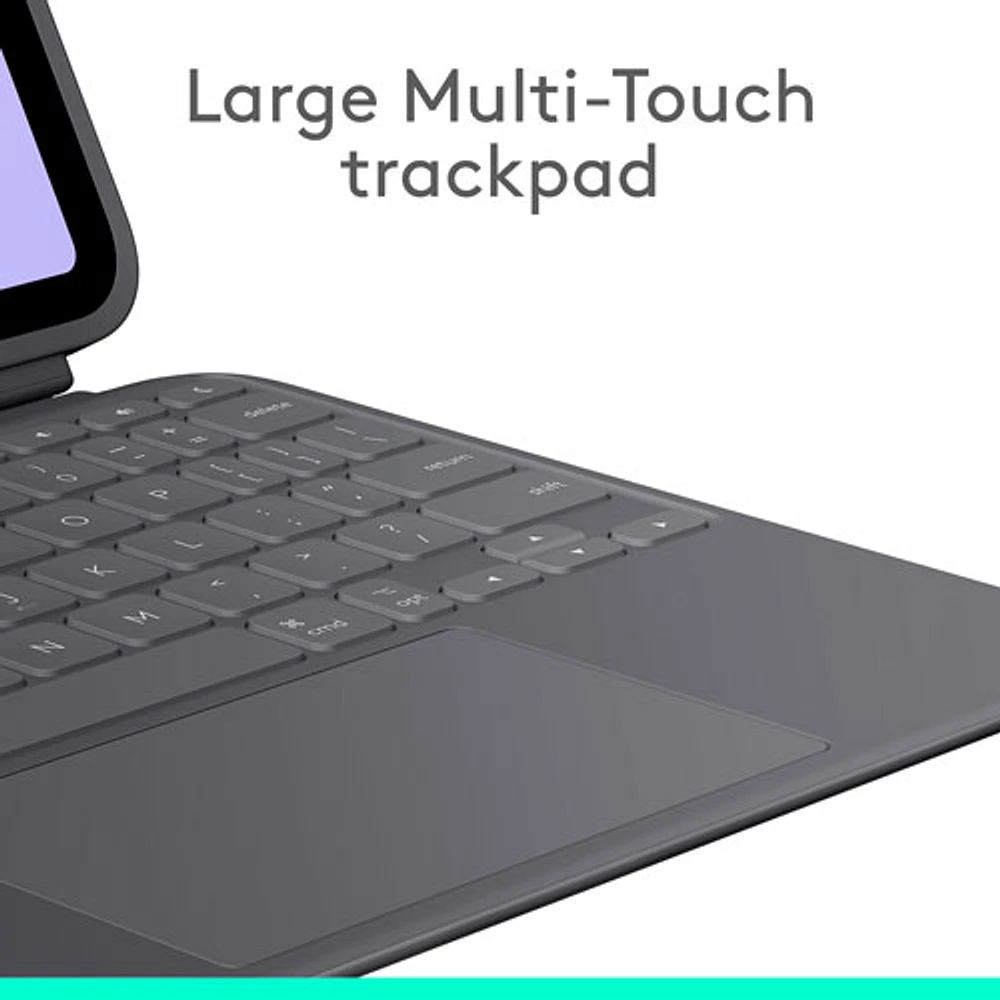 Étui-clavier Combo Touch de Logitech avec pavé pour iPad Pro 11 po (5e gén.) - Graphite - Anglais