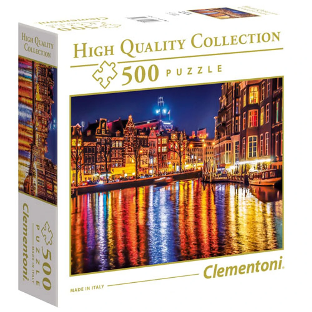 Clementoni - High Quality Collection : Casse-tête d'Amsterdam dans une boîte carrée (96157) - 500 morceaux