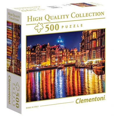 Clementoni - High Quality Collection : Casse-tête d'Amsterdam dans une boîte carrée (96157) - 500 morceaux