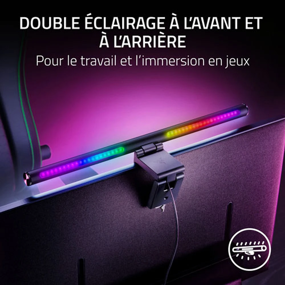 Barre lumineuse ultralarge à éclairage naturel pour moniteur IRC 95 Aether de Razer - Noir