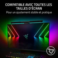 Barre lumineuse ultralarge à éclairage naturel pour moniteur IRC 95 Aether de Razer - Noir