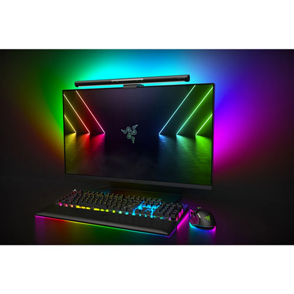 Razer Aether Ultra-Wide Natural Illumination 95 CRI Monitor Light Bar - Black